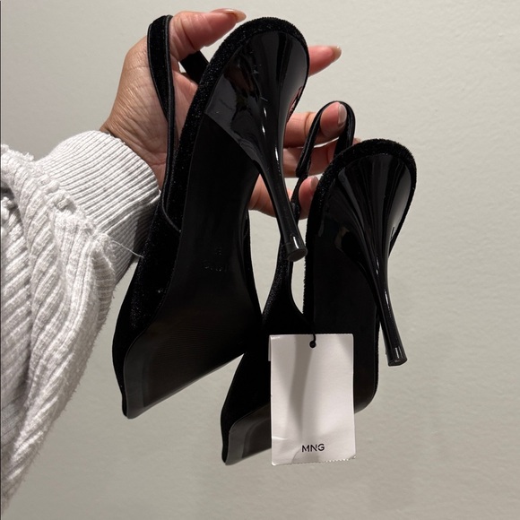 Mango Elegant Black Slingback Heels - Picture 4 of 5